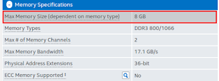 Cara Mengetahui Kapasitas Maksimal RAM PC/Laptop ( Maximum Memori RAM ) melalui situs web ark.intel.com