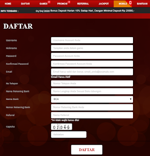 Daftar poker terbaru