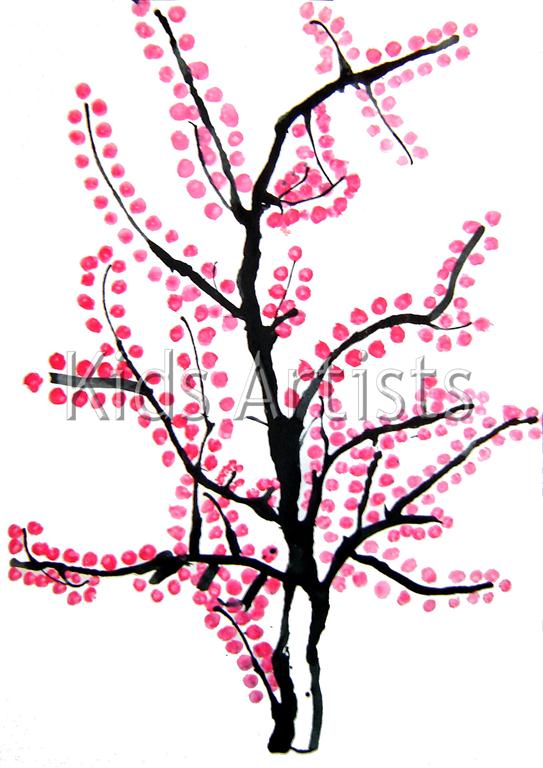 Cherry Blossom White Drawing