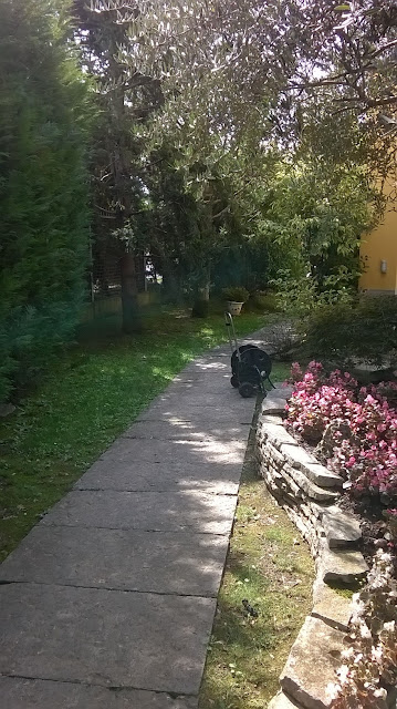 il vialetto del giardino della villa a mozzo via mozzi