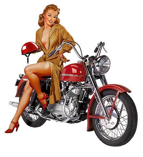  chicas montadas en moto imágenes vintage 