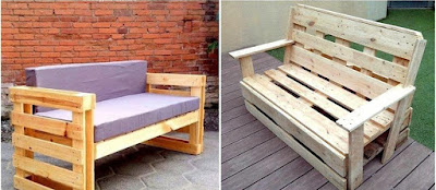 Sillones hechos con palets de madera reciclados