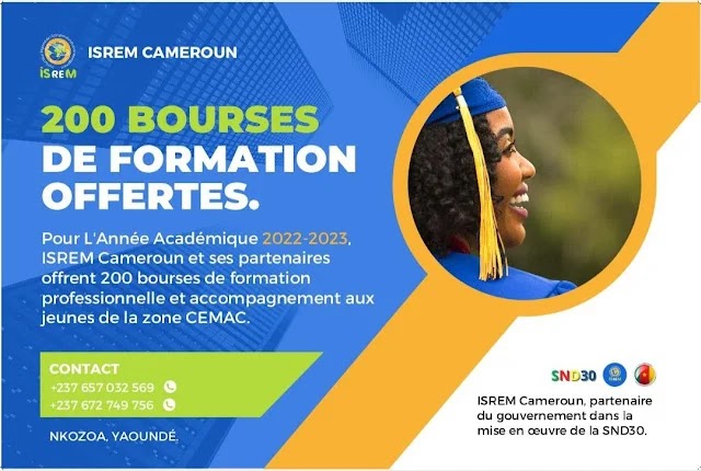 200 Bourses de formation offertes par ISREM Cameroun