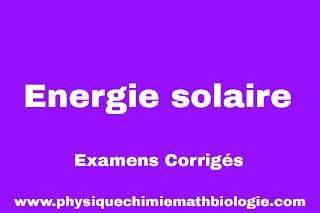 Examens Corrigés Energie solaire PDF