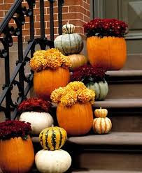 fall halloween decor for steps