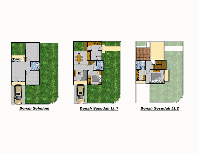  Desain  Renovasi Rumah  Type  40  Desain  Denah Rumah  Terbaru 