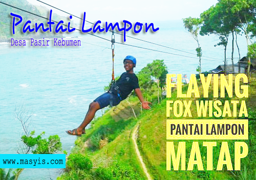 Flying Fox Pantai Lampon terbaru pasir