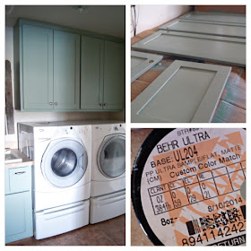 Color matched to laundry room cabinet color