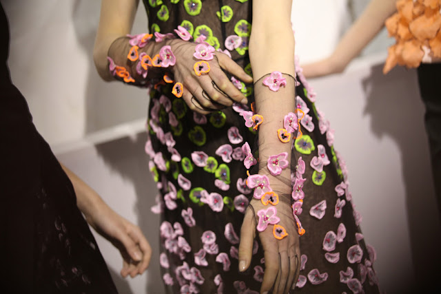 Backstage at Christian Dior Spring 2013 Haute Couture in Paris