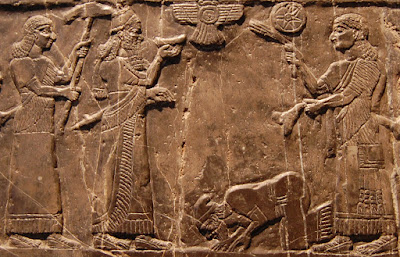 Israel's King bowing to Assyria