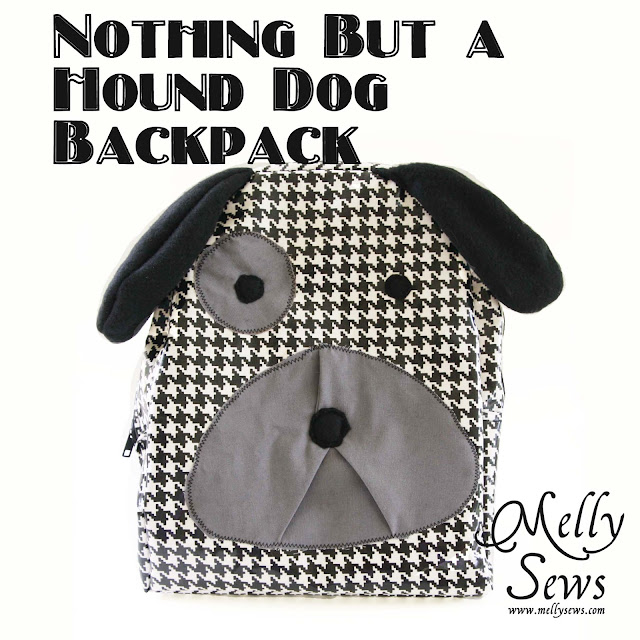 sewing a hound dog backpack