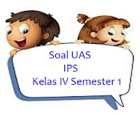 Berikut ini yaitu rujukan soal latihan Ulangan Akhir Semester  Soal UAS IPS Kelas 4 Semester 1 plus Kunci Jawaban