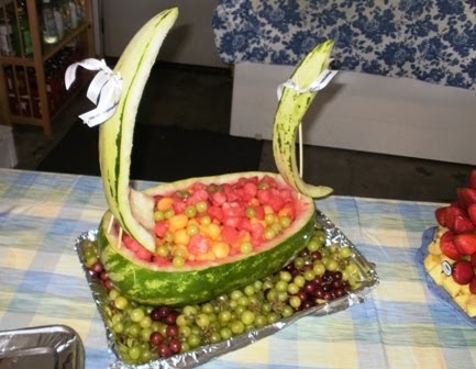 dclarkcreations: watermelon sailboat fruit display for