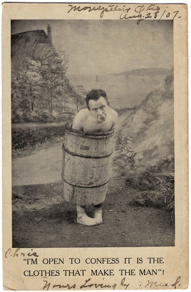 Man In A Barrel