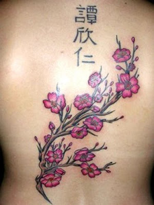 Label Japanese Flower Art Tattoos