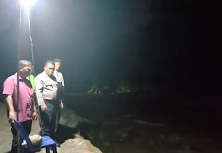 Hendak Pergi Mancing, Warga Sipipis Diduga Hanyut Di Aliran Sungai Bahbolon, Polres Tebing Tinggi Lakukan Pencarian