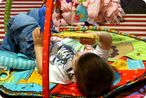 Twins in the Infant Play Gym