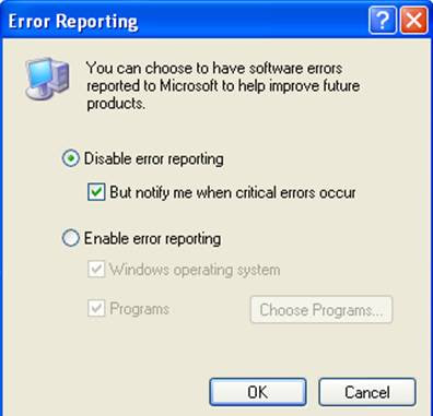 Error Reporting