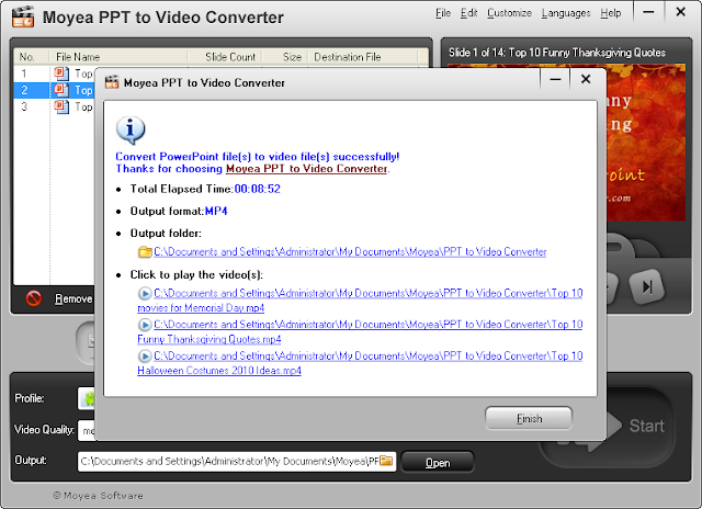 Convert PowerPoint to Videos