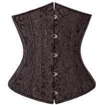 <br />Spring Fever Women's 24 Spiral Steel Boned Satin Waist Bustier Corset Underbust