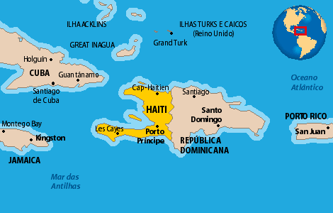 Mapa de las Antillas