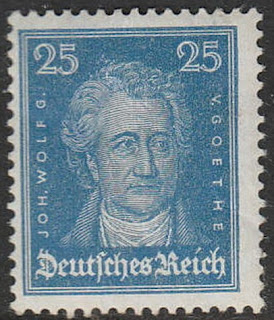 Germany Reich 1926 Famous Germans Johann Goethe