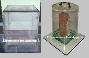 Efflorescence Test Sample Arrangement