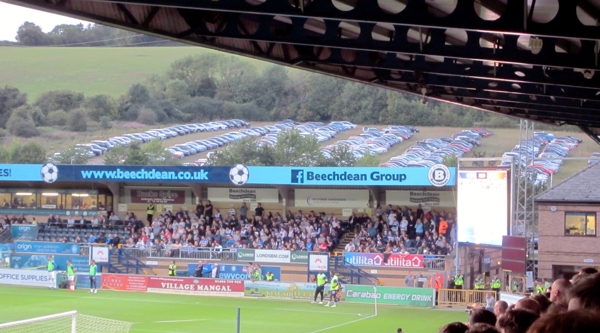 View of the car park at Adams Park