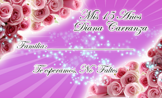 Pink Roses Quinceanera RSVP Card