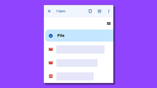 selecting files