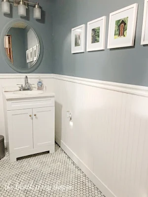 Refreshed bathroom on a budget.