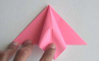 cara membuat origami bunga lily