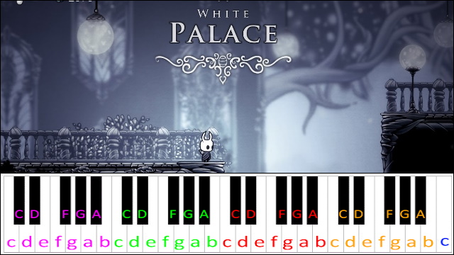 White Palace (Hollow Knight) Piano / Keyboard Easy Letter Notes for Beginners