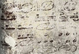 Detalhe do calendário maia de Xultún