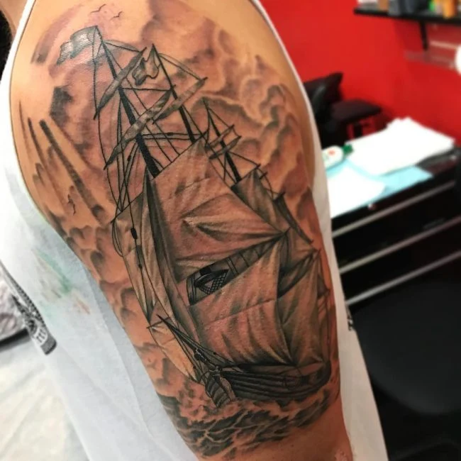 tatuajes de barco pirata