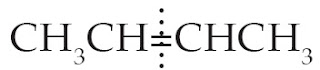 ikatan rangkap membagi sama banyak atom C dan atom H, sehingga simetris