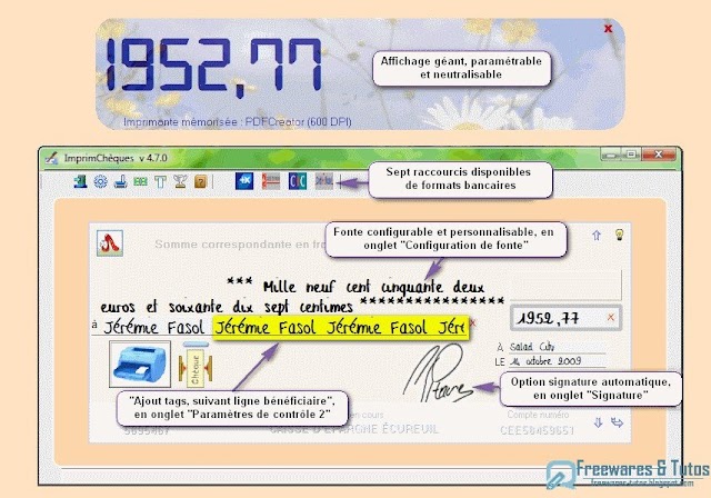 ImprimChèques : un éditeur de chèques gratuit
