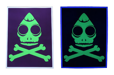 Designer Con 2017 Exclusive Sleestak Flocked Black Light Screen Print by Marty Krofft