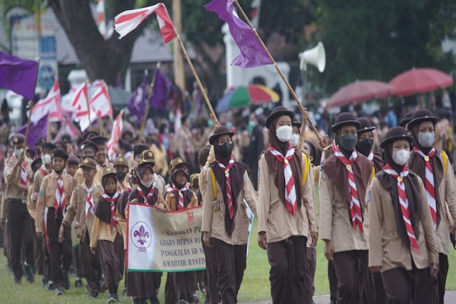 Upacara Hari Pramuka Ke-61 di Bantul Berlangsung Secara Luring