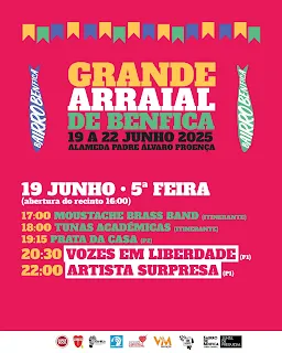 Grande Arraial de Benfica 2025 - Programa - 19 de Junho