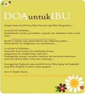 Kata-Kata Doa untuk Ibu Bahasa Arab dan Artinya Cara terbaik anak dalam berbakti pada ibu bapak dengan doa yang santun dan bijaksana kare Kata-Kata Doa untuk Ibu Bahasa Arab dan Artinya