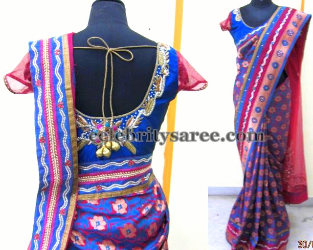 Benarasi Sari with Stone Work Blouse