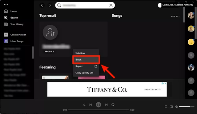 كيفية حظر شخص ما على Spotify