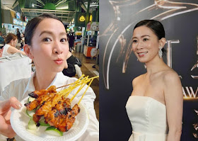Charmaine Sheh (佘诗曼 Shé shī màn) visited Lau Pa Sat after Star Awards 2024 on April 21, 2024.