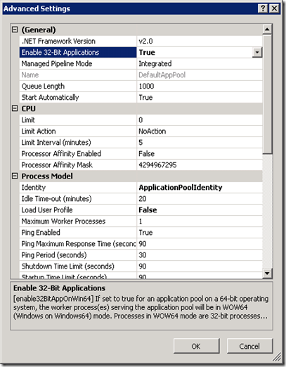 Enable 32 Bit Application