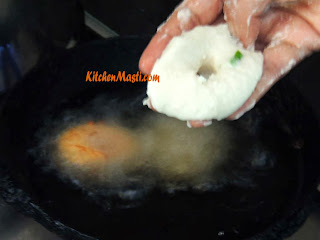 frying medu vada