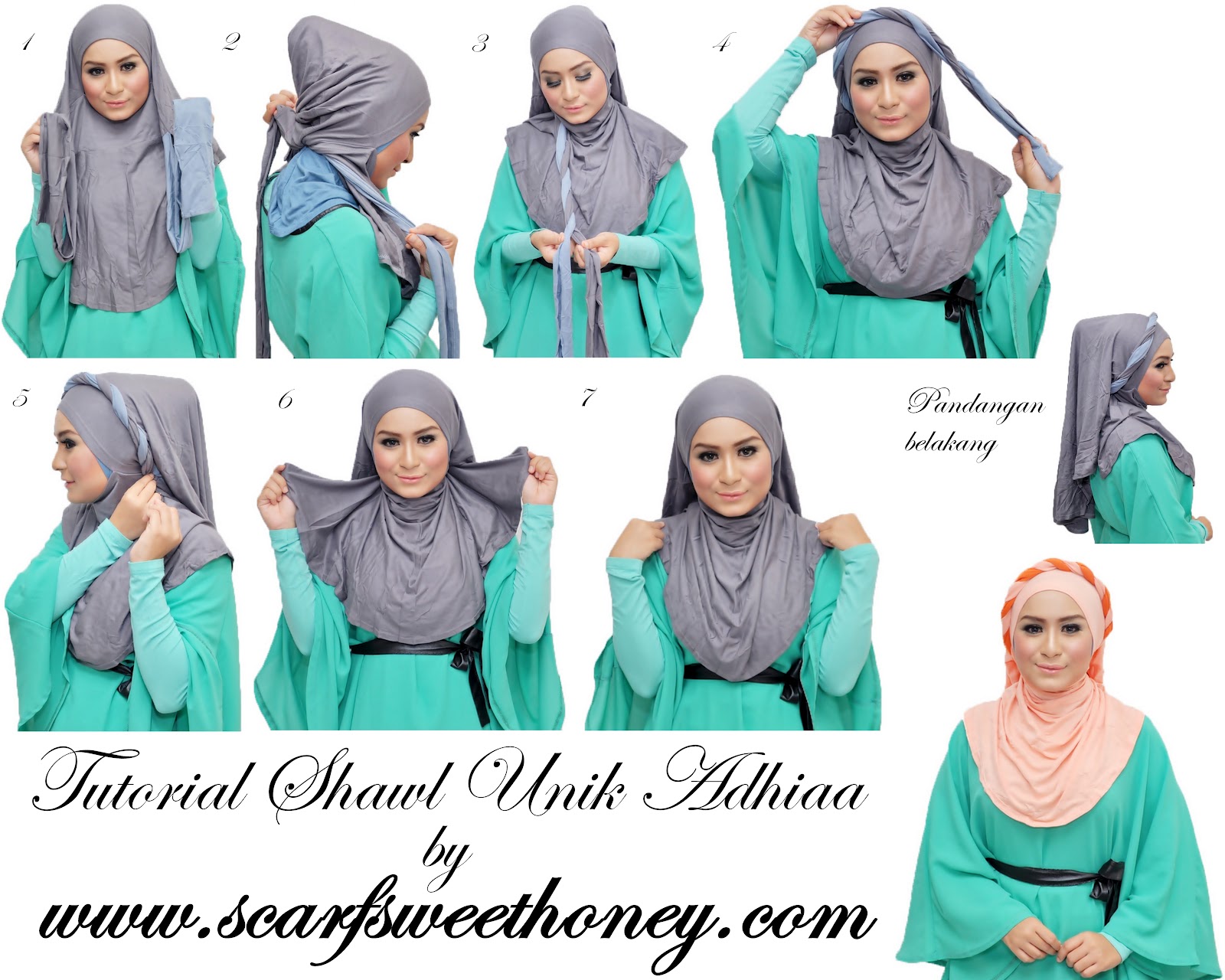 20 Foto Tutorial Hijab Ala Rina Nose Tahun 2017 Tutorial Hijab