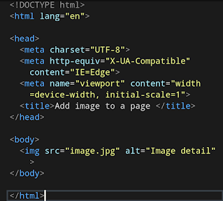 Add image to HTML file