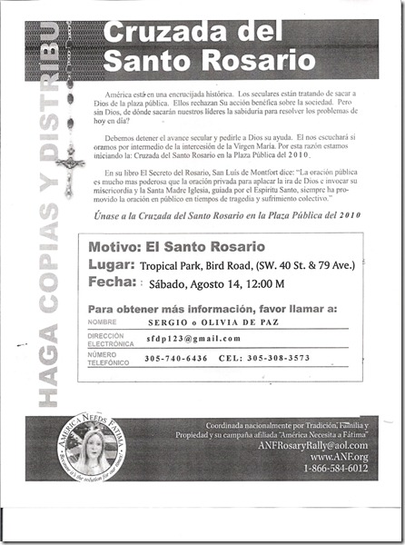 Rosary Rally invite