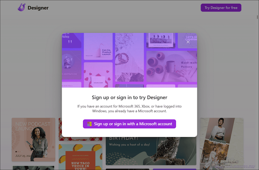 Microsoft Designer 結合 AI 創意的圖形設計工具